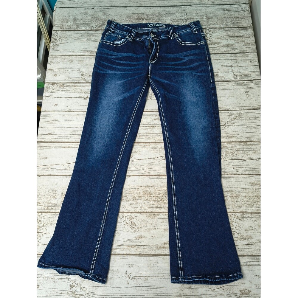 Rock & Roll Cowgirl Dark Blue Bootcut Jeans